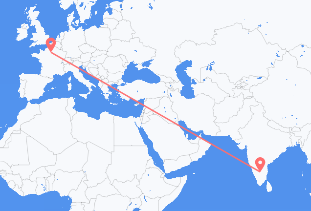 Flyg från Bangalore till Paris