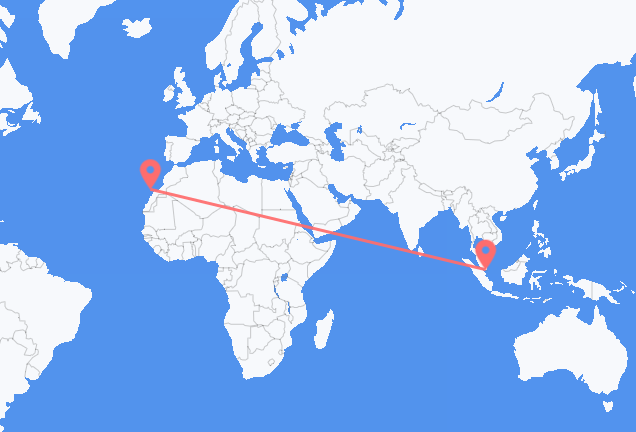 Flyg från Singapore till Ajuy