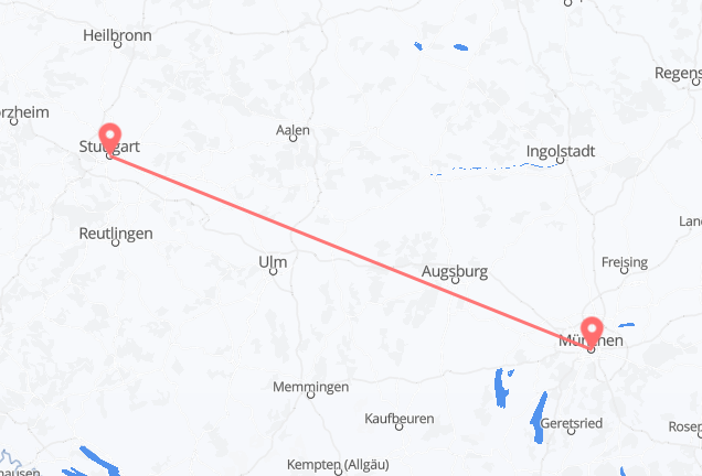 Flyrejser fra Stuttgart til München