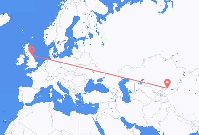 Flug frá Bishkek til Newcastle upon Tyne