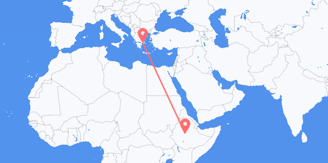 Vluchten van Ethiopië naar Griekenland