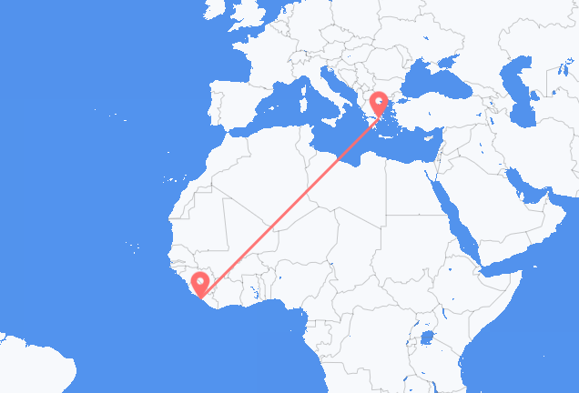 Flyrejser fra Monrovia til Athen