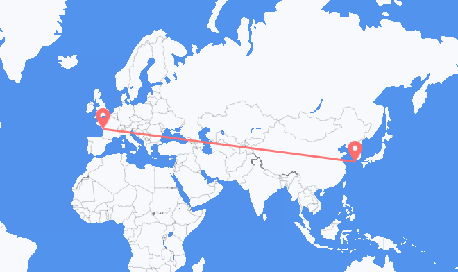 Flug frá Jeju-borg til La Rochelle