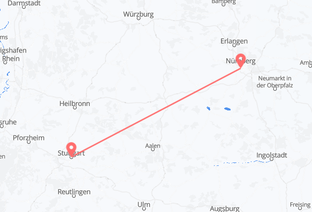 Flyrejser fra Stuttgart til Nürnberg