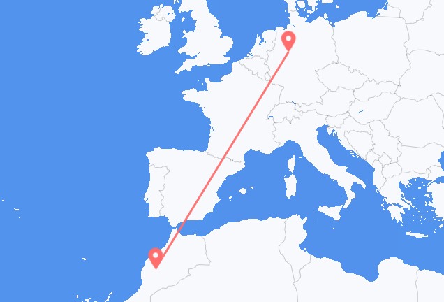 Vuelos de Marrakech, Marruecos a Paderborn, Alemania