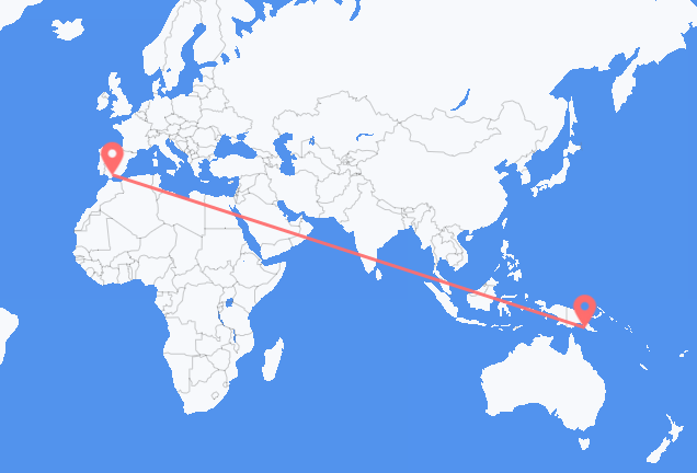 Vols de Port Moresby pour Málaga