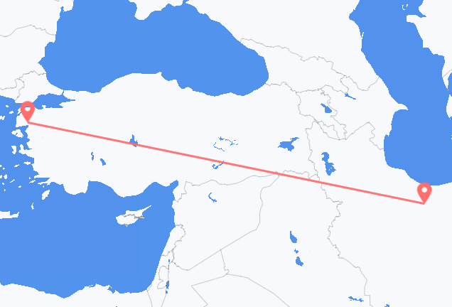 Flyreiser fra Teheran, til Edremit