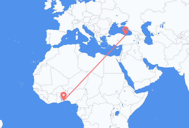 Flyrejser fra Lomé til Ordu