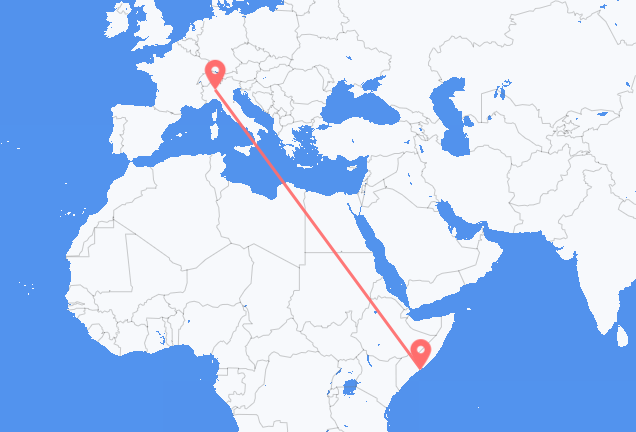 Voli da Mogadiscio a Milano