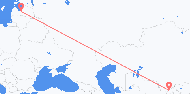 Flyg från Uzbekistan till Lettland