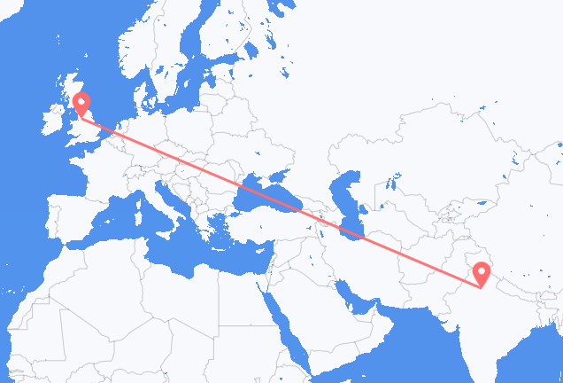 Flyg från New Delhi till Manchester