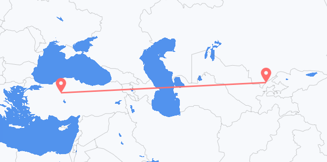 Flyg från Uzbekistan till Turkiet