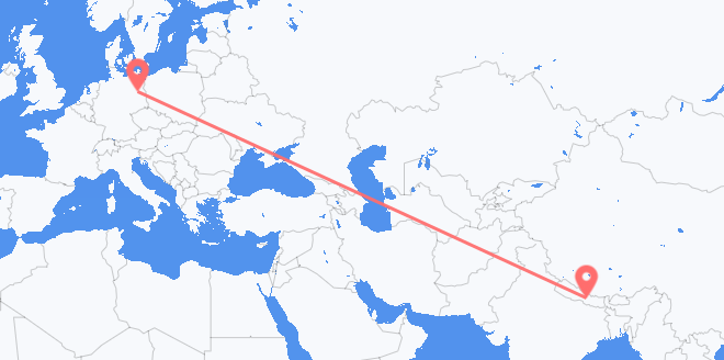 Voli dal Nepal Alla Germania