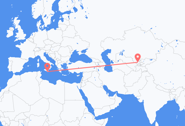 Flyg från Tasjkent till Comiso