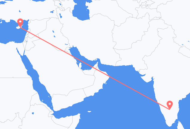 Flyg från Bangalore till Larnaca