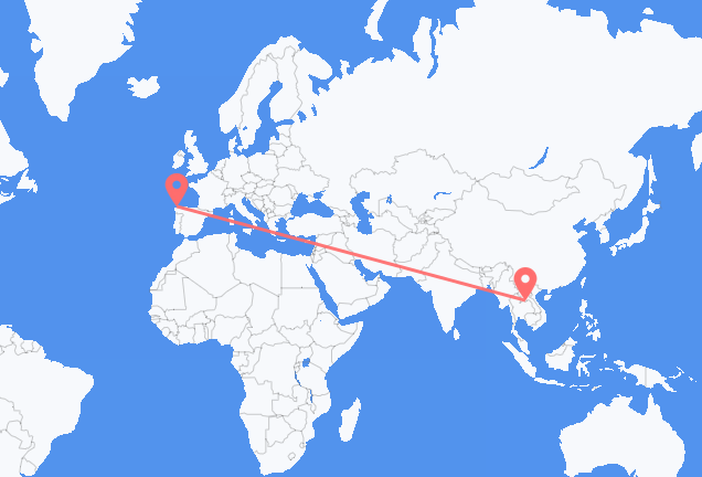 Vuelos de Vientián a La Coruña