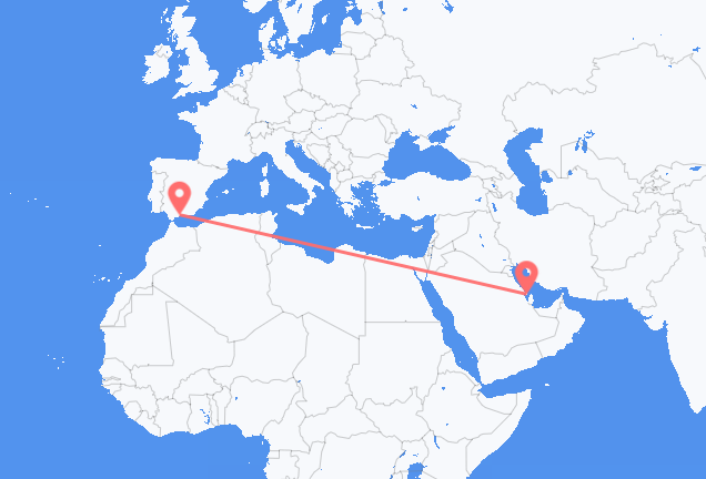 Vluchten van Bahrain Island naar Malaga