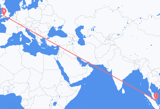 Vluchten van Singapore naar Bristol