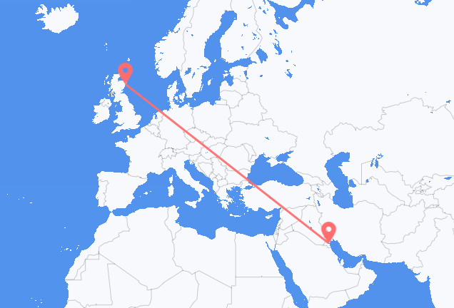 Vuelos de Ciudad de Kuwait a Aberdeen