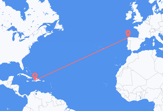 Flyrejser fra Port-au-Prince til La Coruña