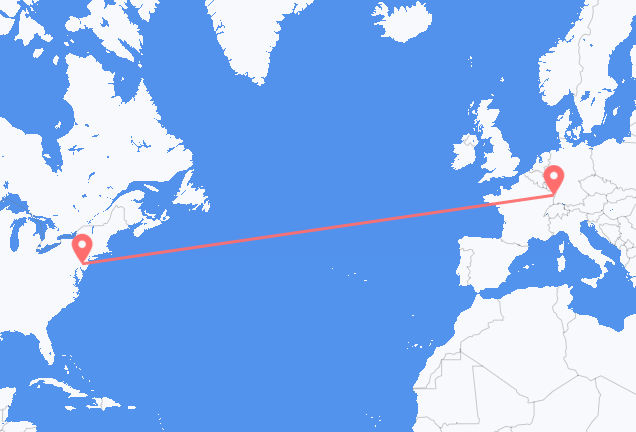 Voos do norte da Filadélfia para Estrasburgo
