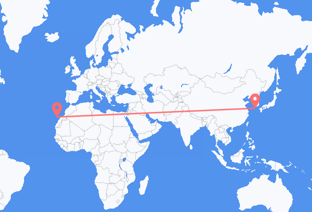 Flyreiser fra Jeju City, til Las Palmas