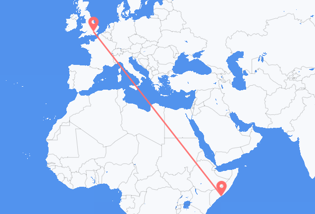 Voli da Mogadiscio per Londra