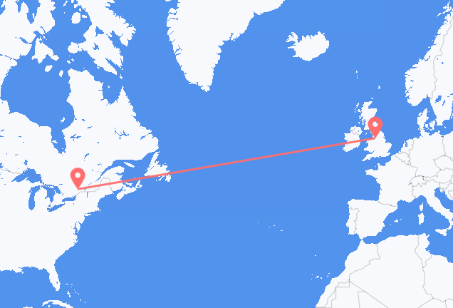 Flüge von Ottawa, nach Manchester