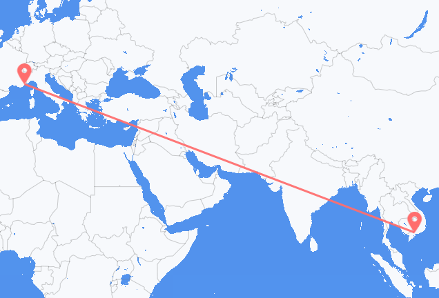 ホーチミン市からニース行きのフライト