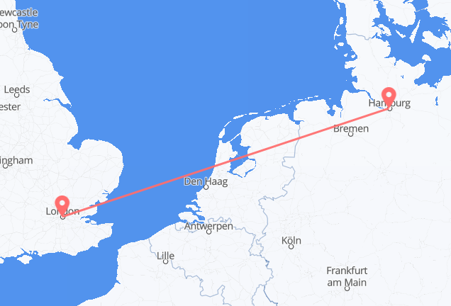 Flüge von Hamburg, nach London