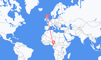 Flyg från Kamerun till England