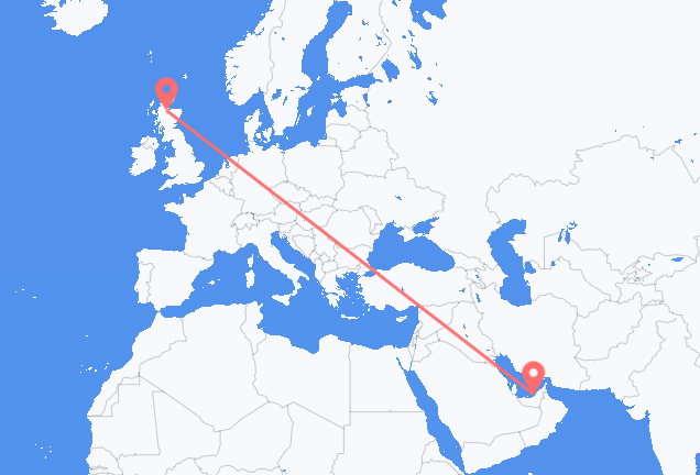 Vuelos de Abu Dhabi a Inverness