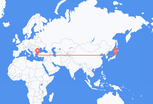 Flyg från Sendai till Izmir