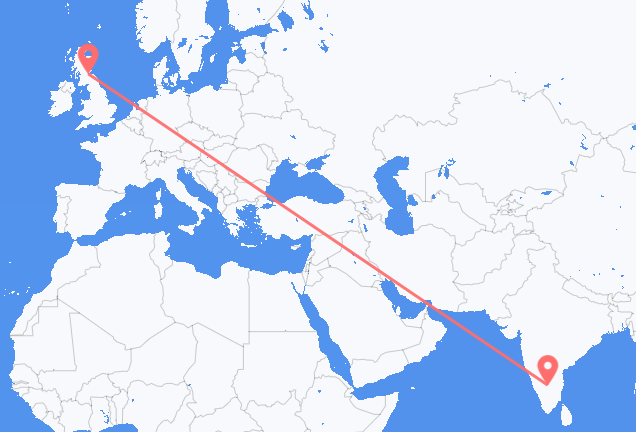 Flug frá Bengaluru til Edinborgar