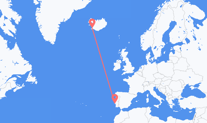 Reykjavik to Lisbon