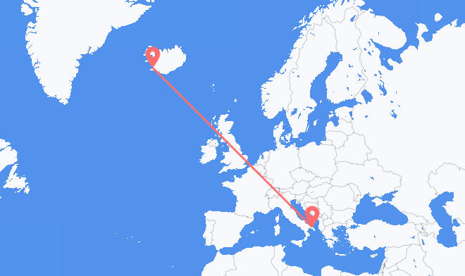 Reykjavik to Brindisi