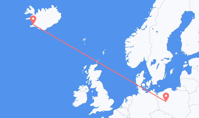 Reykjavik to Poznan