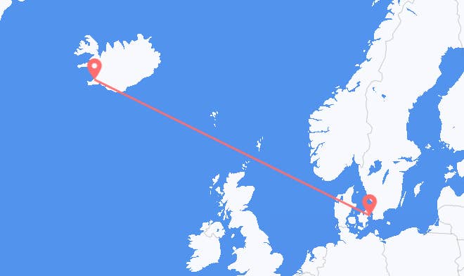 Reykjavik to Copenhagen