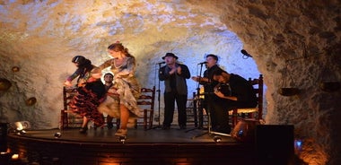 1 ora e mezza di spettacolo di flamenco in un ristorante-grotta a Granada.