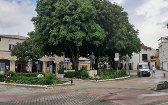 Photo of aerial view of Crikvenica town on Adriatic sea waterfront , Kvarner bay region of Croatia.