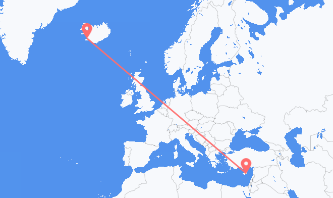 Larnaca to Reykjavik