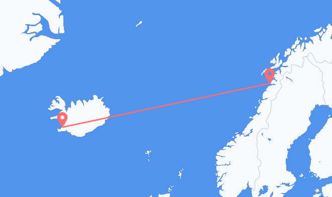 Reykjavik to Bodø