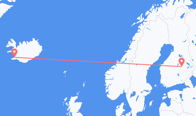 Reykjavik to Kuopio