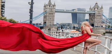 London Flying Dress Photoshoot