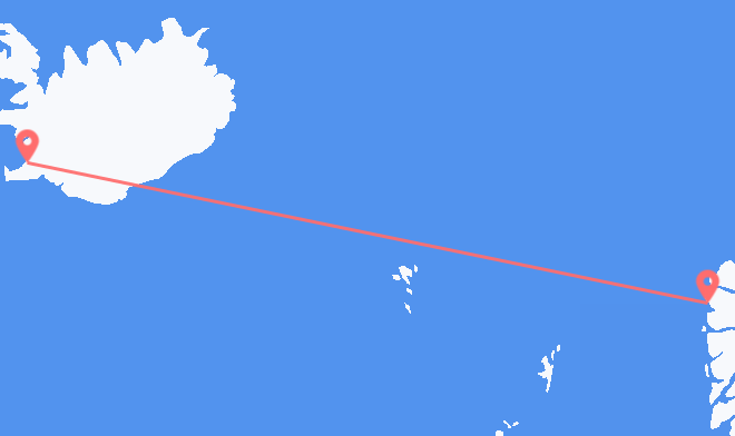 Reykjavik to Florø