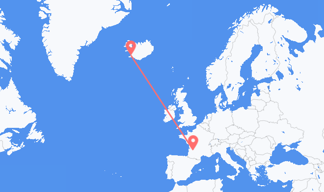 Reykjavik to Bergerac