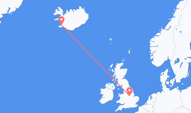 Reykjavik to Nottingham