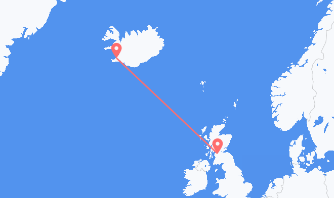 Reykjavik to Glasgow