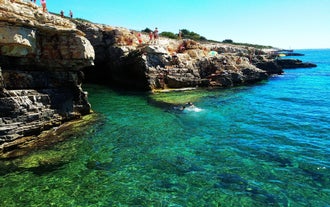 Aerial drone photo of famous european city of Pula and arena of roman time. Location Istria county, Croatia, Europe.