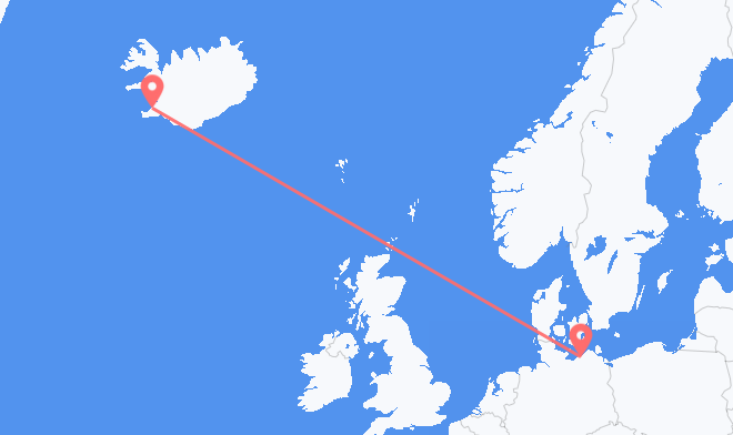 Reykjavik to Rostock